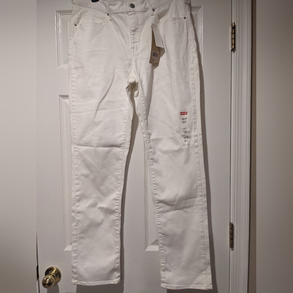 NWT Women's 14 Levi's White Mid Rise Skinny Jeans